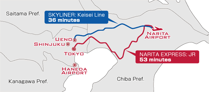 narita tokyo haneda map