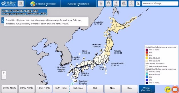 nagano temperature forecast winter 2026